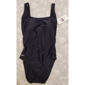 Womens Black Speedo Onepiece Swimsuit Size 8, NWT